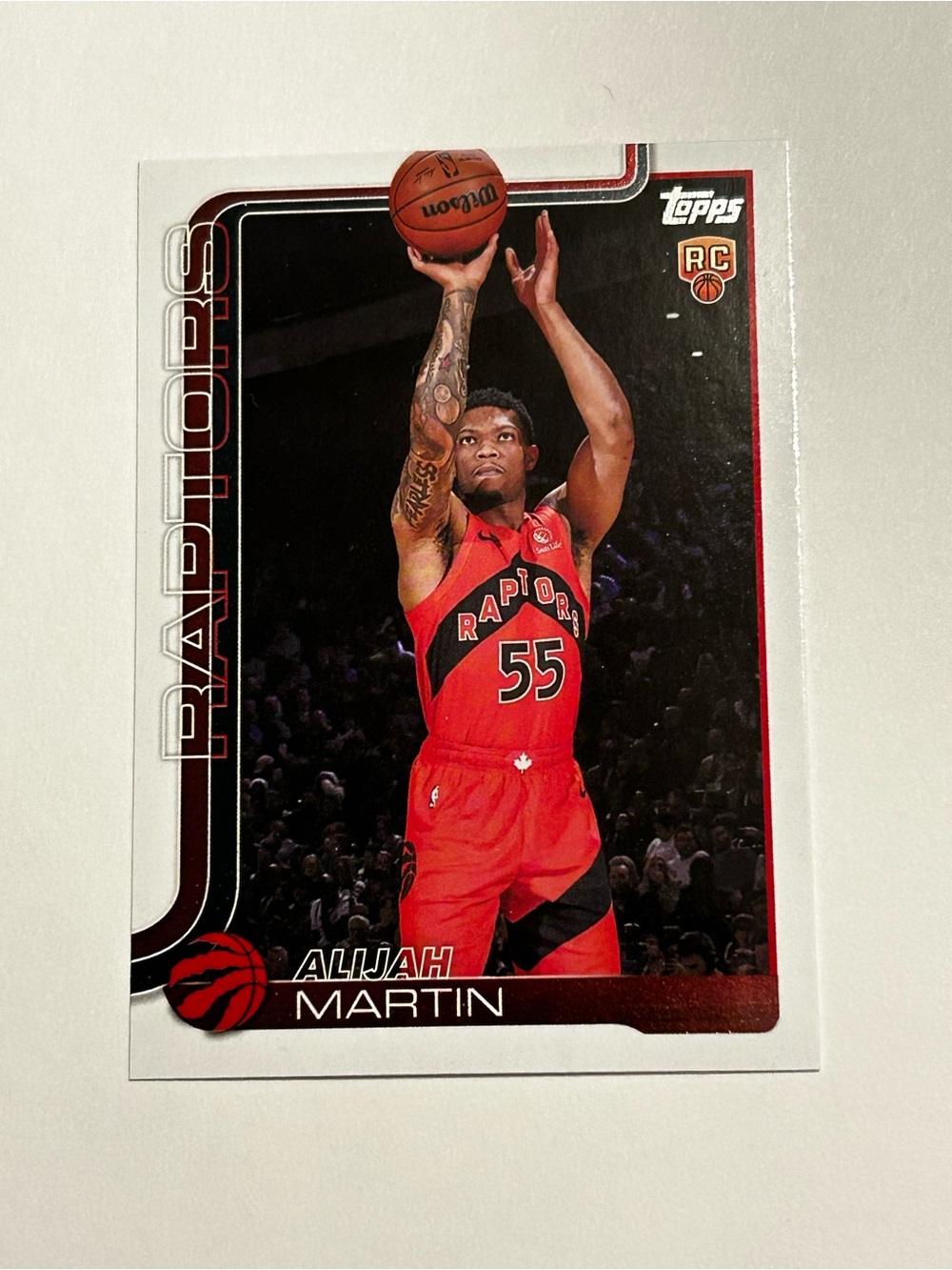 Topps Alijah Martin Toronto Raptors Basketball Trading Card - Red